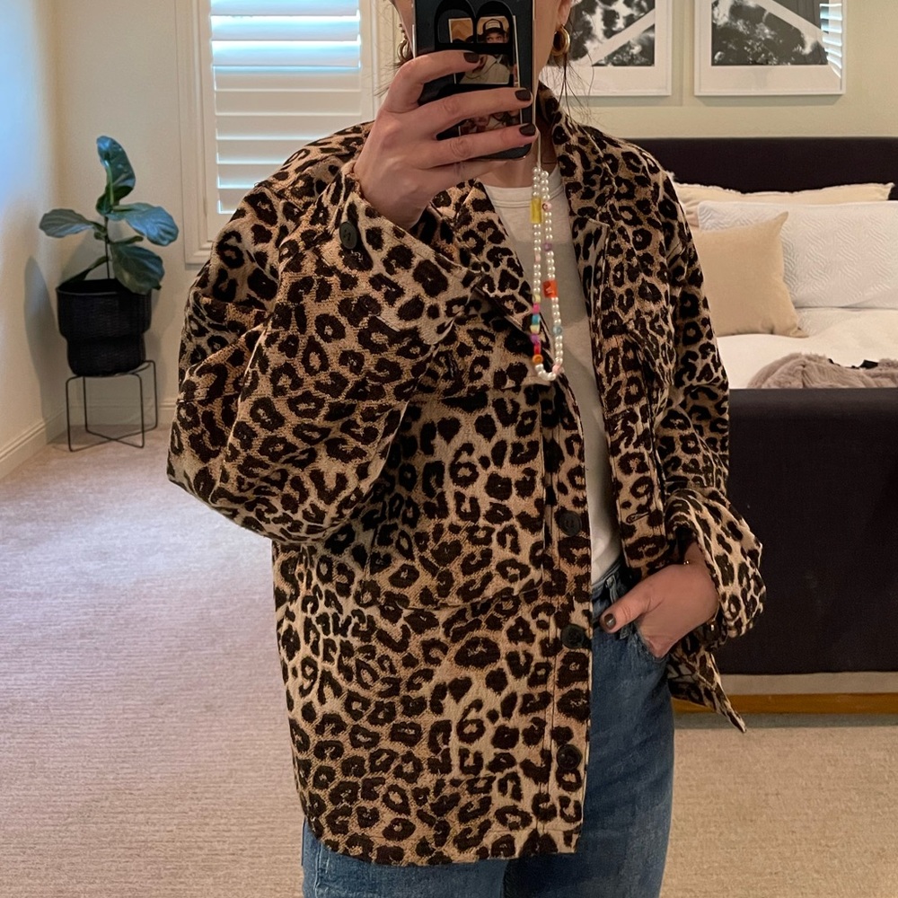 Anine Bing Flynn Leopard Jacket Women’s size XS